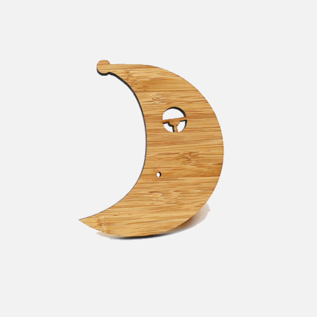 Mond Wandhaken/Wallhook von Ted&Tone aus Holz mit Schraube zum sofortigen anbringen