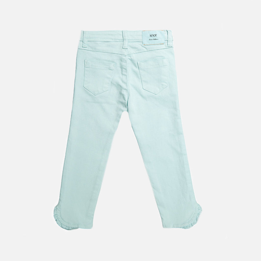 Baumwolle Hose elastisch für Babys und Mädchen für den Sommer in hellblau für Mädchen von Knot bei Gukys.com
