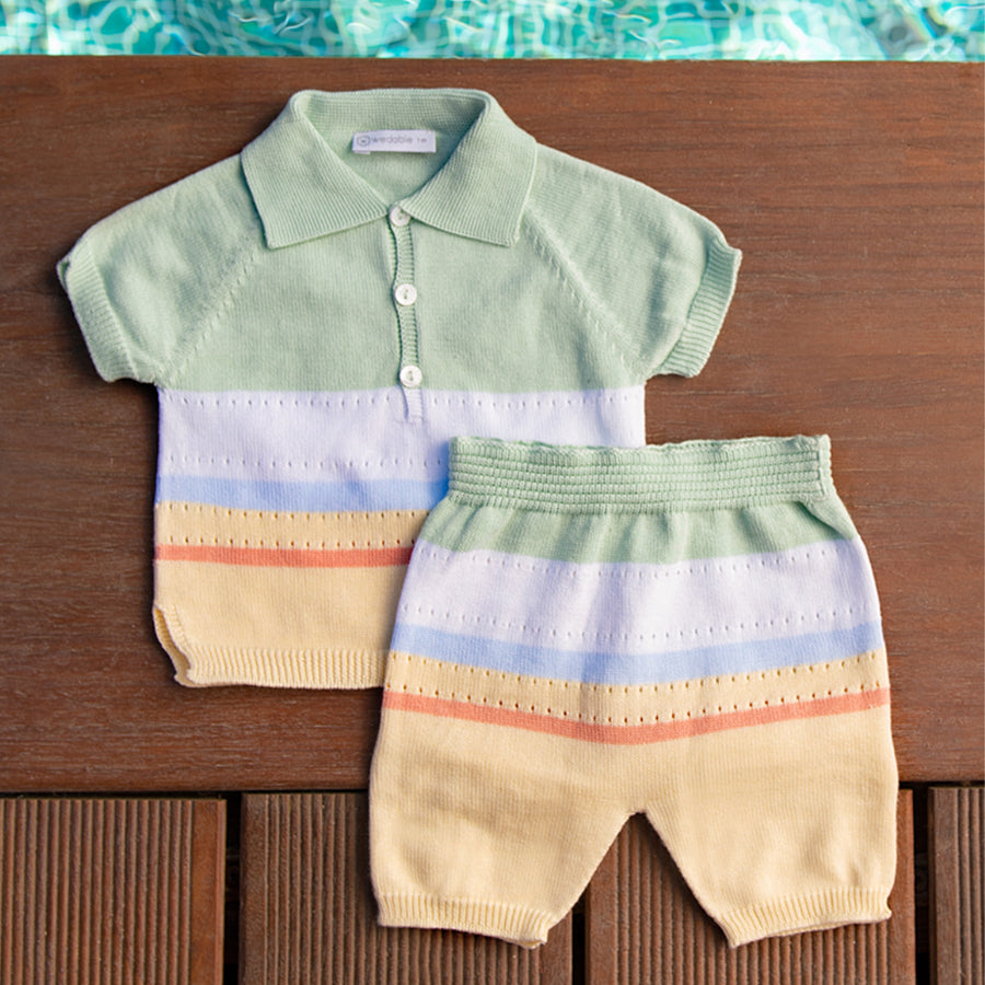 Strick Poloshirt für Babys von Wedoble - Baby- und Kinderbekleidung in Europa hergestellt auf Gukys.com