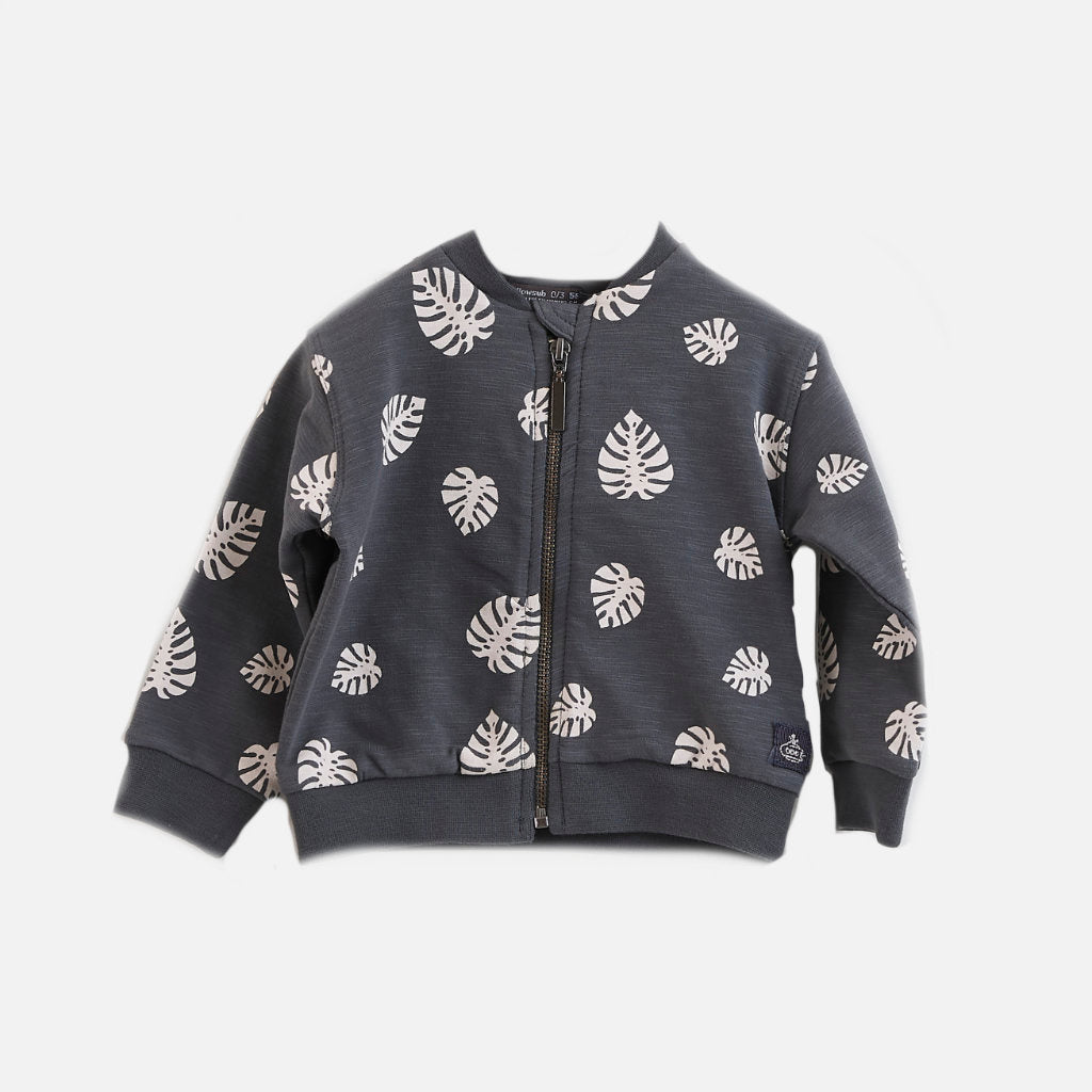 Jacke mit Reißverschluss für Kinder in grau - Sweatjacke/ Pullover von Yellowsub